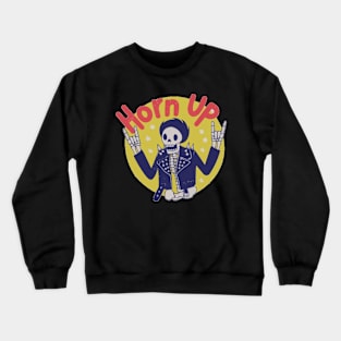 Skeleton Finger Horn Up! Crewneck Sweatshirt